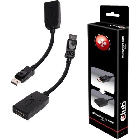 CLUB 3D B.V Display Port 1.2 Male To Hdmi 1.3 Female Passive Adapter, Supports Hd CAC-1001